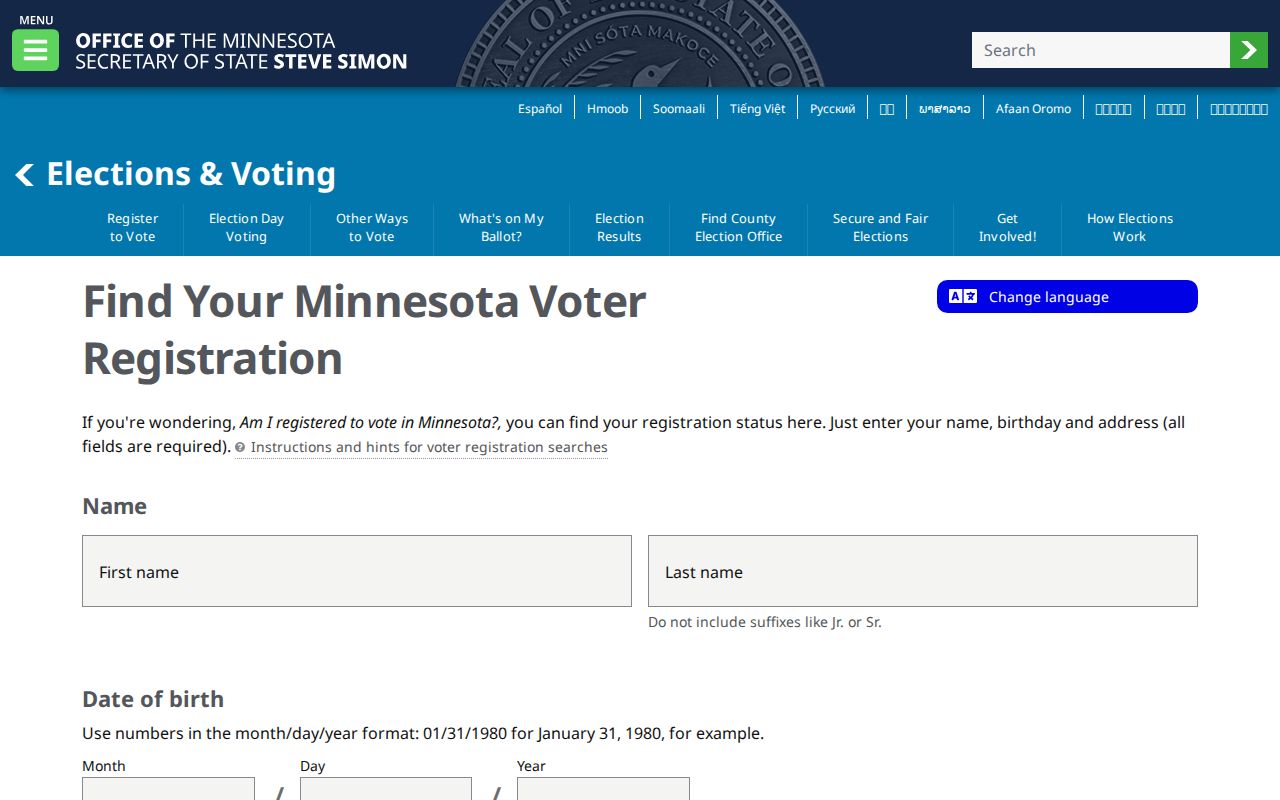 Hastings residents directory Minnesota voter lookup search fields